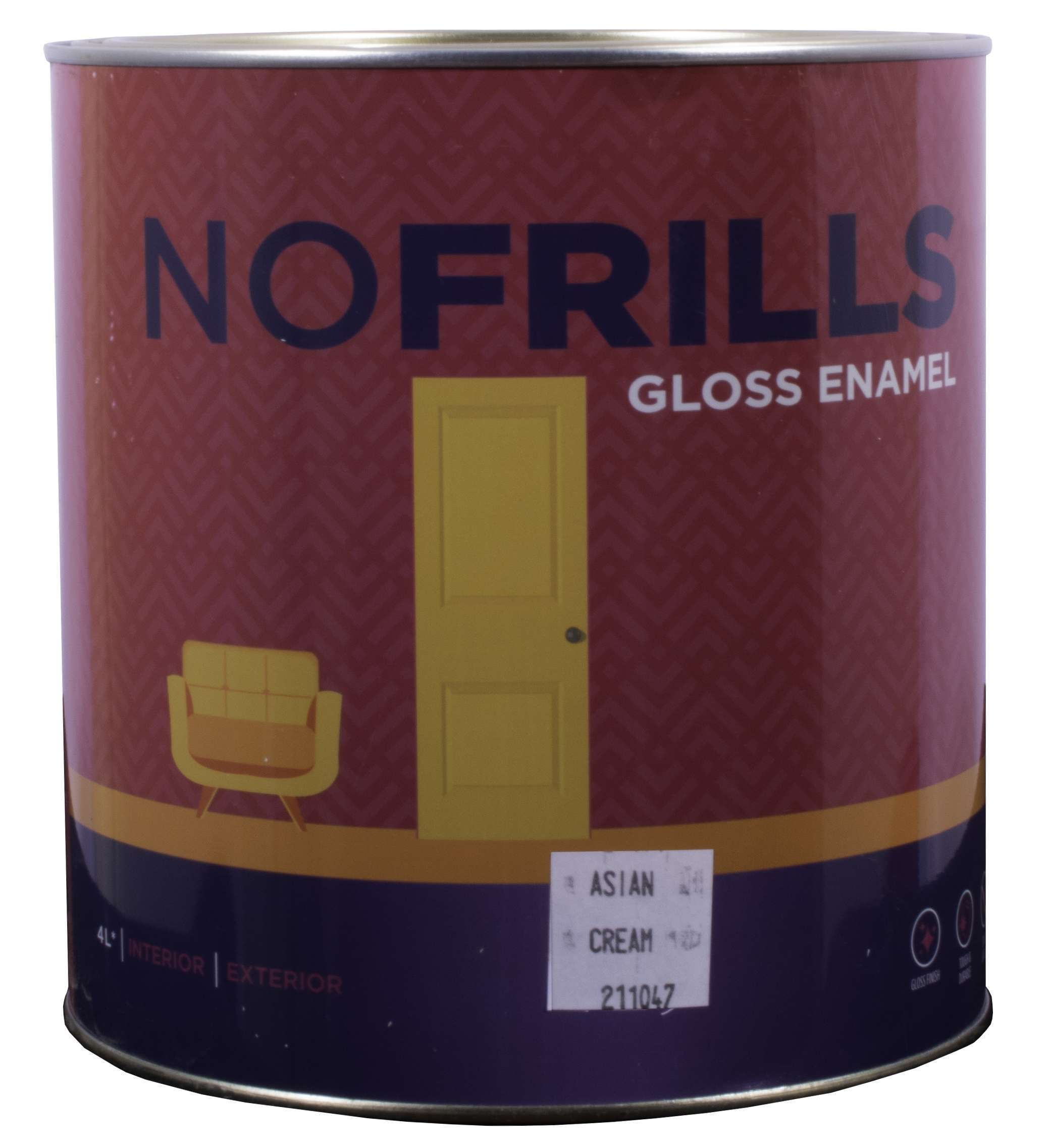 Apco No Frills Gloss Enamel Asian Cream 4L**