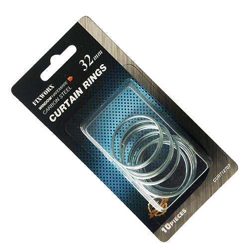 Fixworx Curtain Ring 32mm ZP 10pc