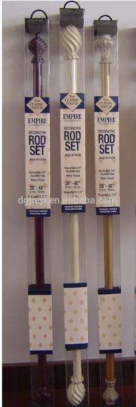 CK Expandible Curtain Rod 19mm x 1.6-3.0m Rings Bracket & Finales Chrome