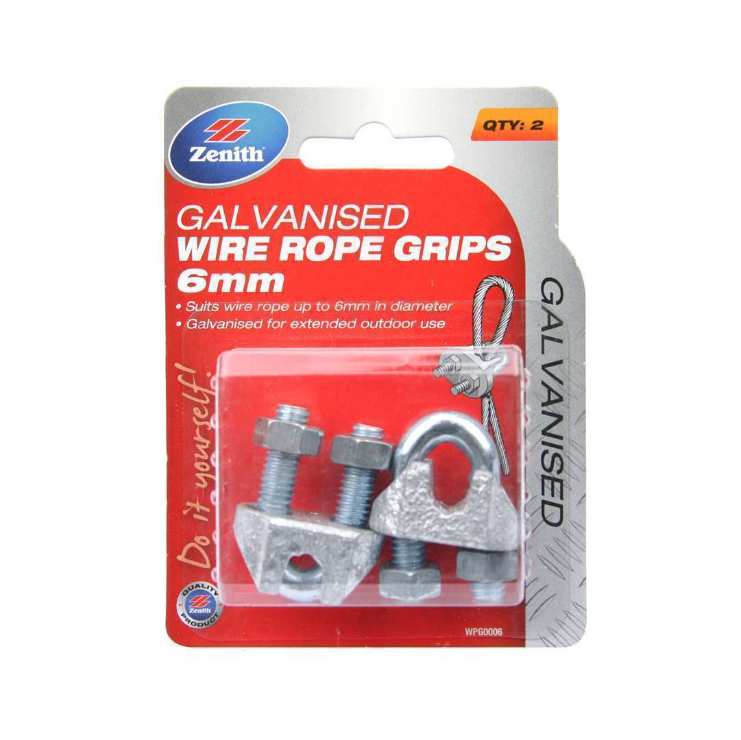 Zenith Wire Rope Grip 6mm Galv