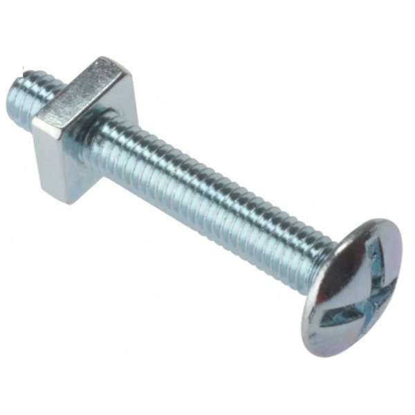 Zenith Bolt & Nut Mush ZP 1/4" x 38mm (25pk)
