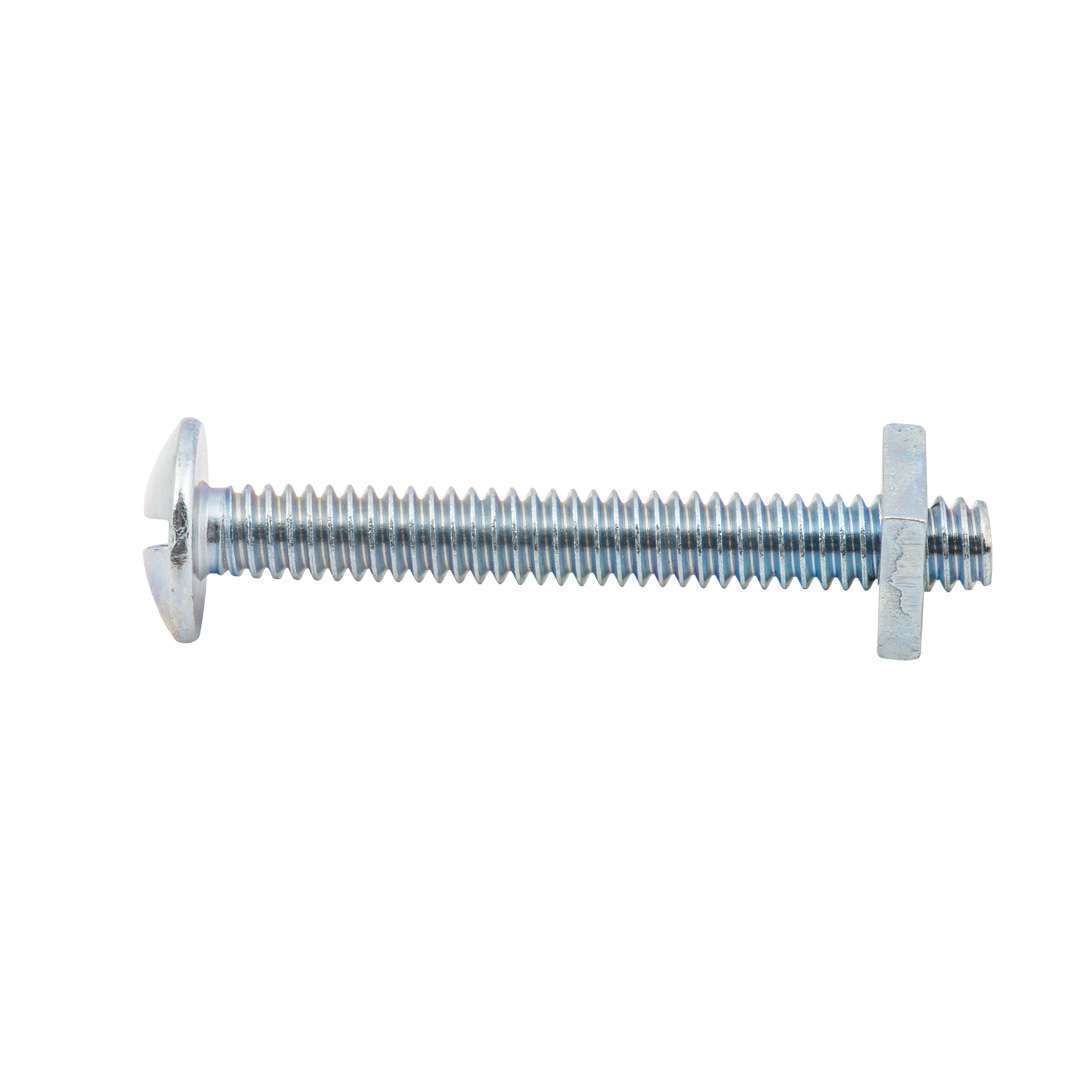 Zenith Bolt & Nut Mush ZP 1/4" x 50mm (10pk)