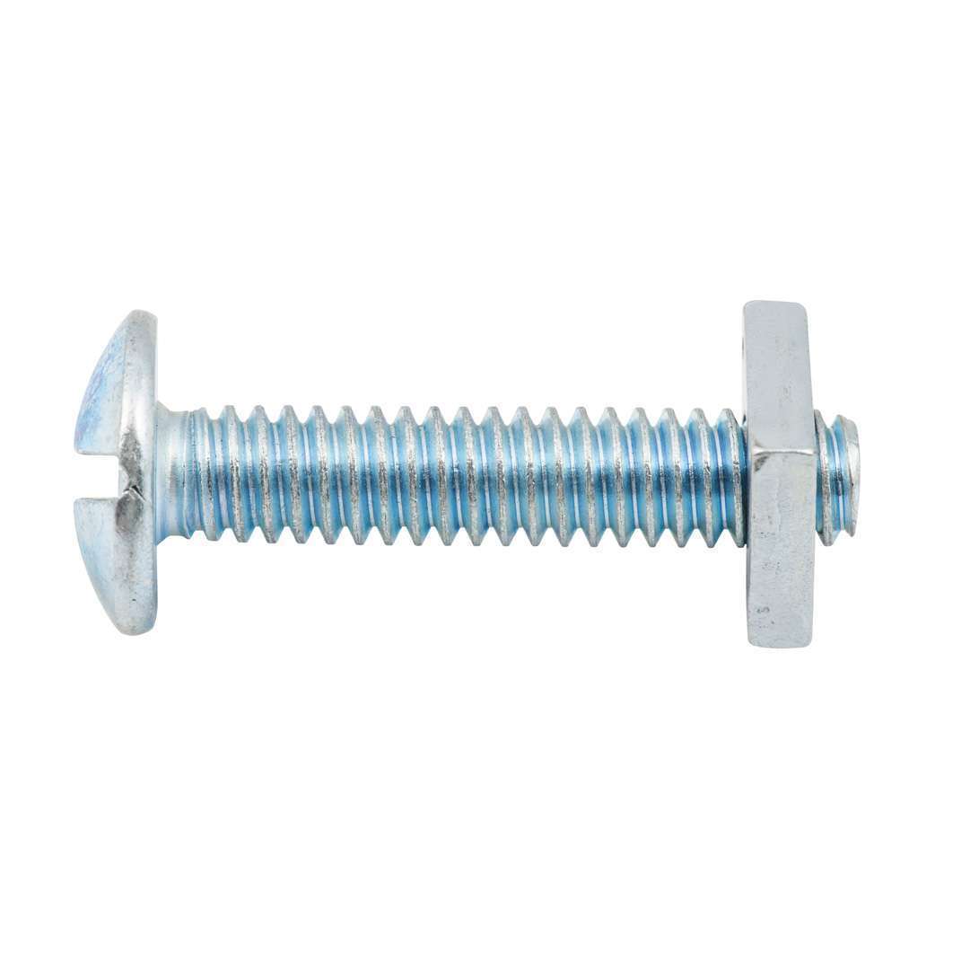 Zenith Bolt & Nut Mush ZP 1/4" x 30mm (10pk)