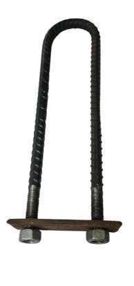 U Bolt 12 x 1/2" w/ 4" Plate & Nut