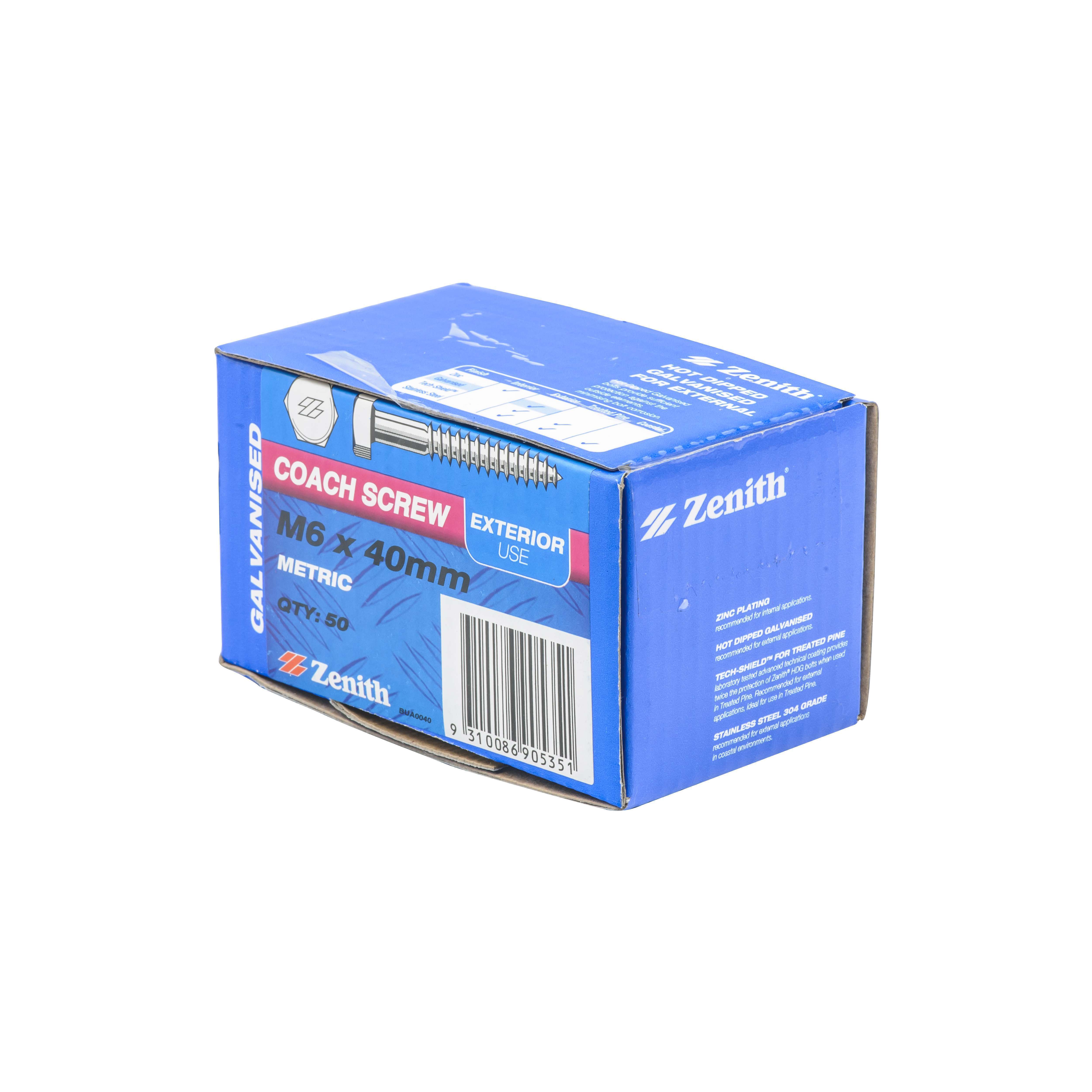 Bolt & Nut Galv Hex M10 x 40