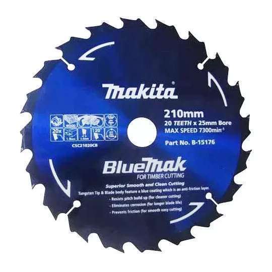 Makita Bluemak Circular Saw Blade 210mm x 20T
