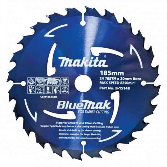Makita Bluemak Circular Saw Blade 185mm x 24T