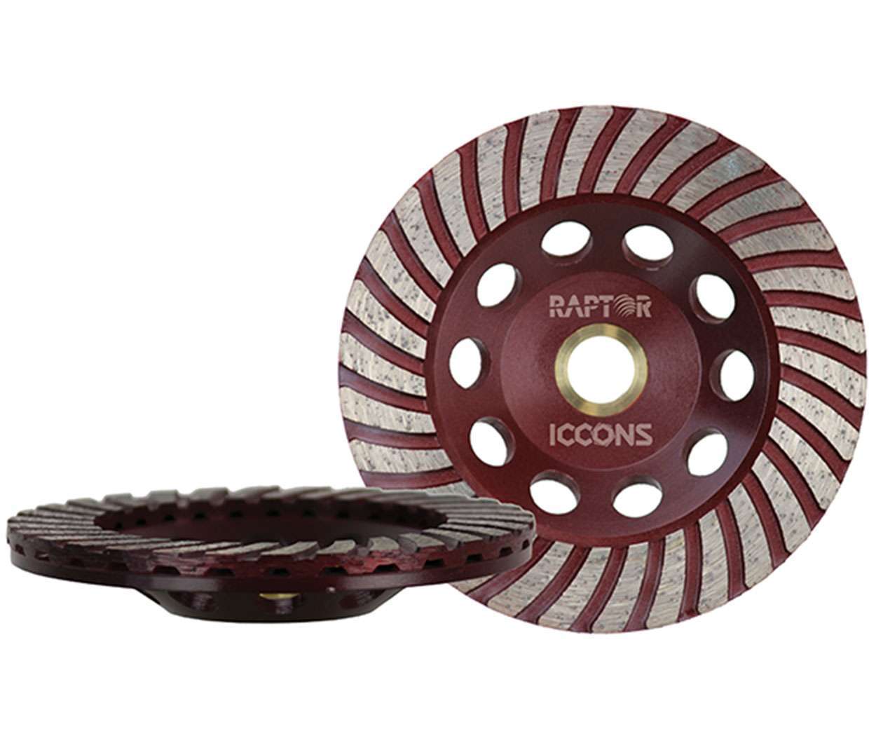 Iccons Ridgeback Turbo Concrete Grinding Cups 100mm Bore 22.2