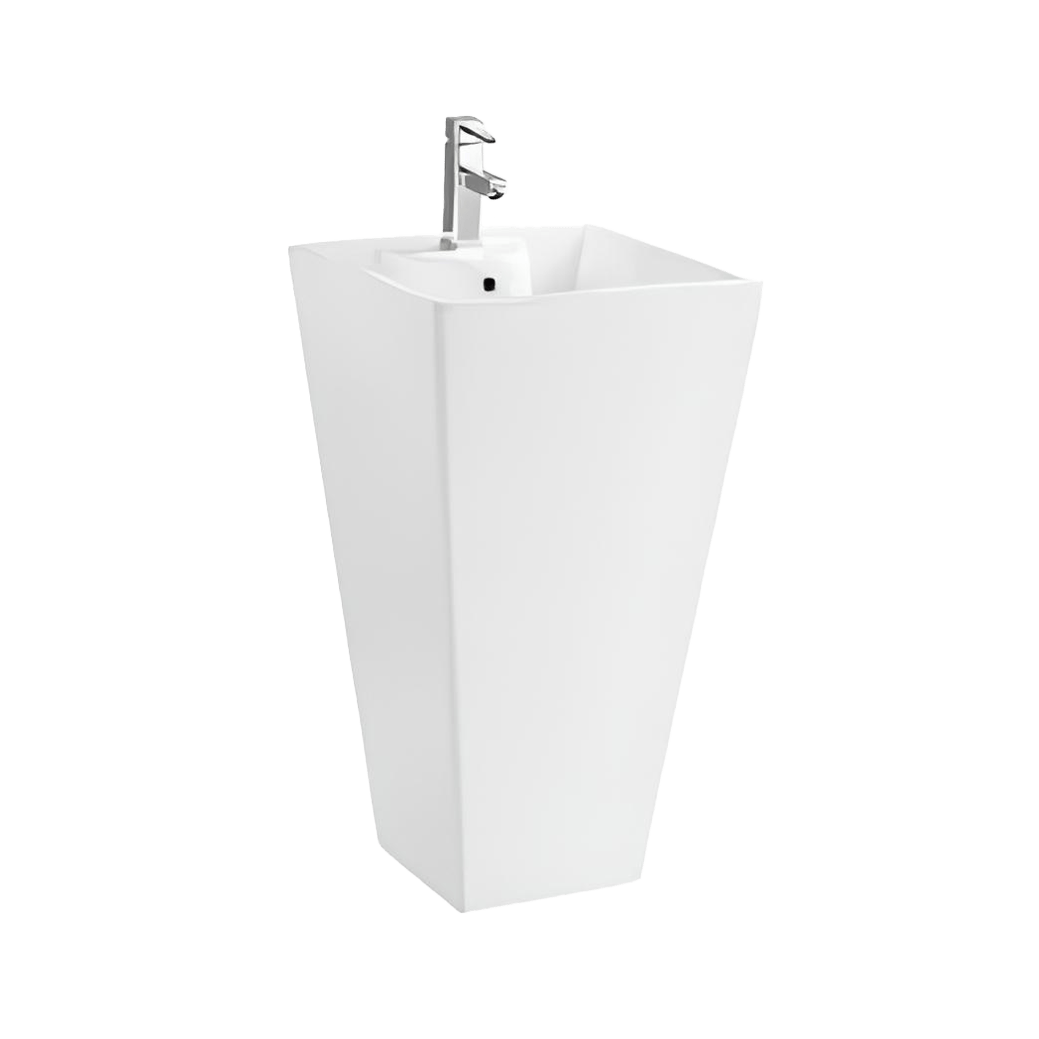 Inox Delta Pedestal Basin 470 x 470 x 830mm - White