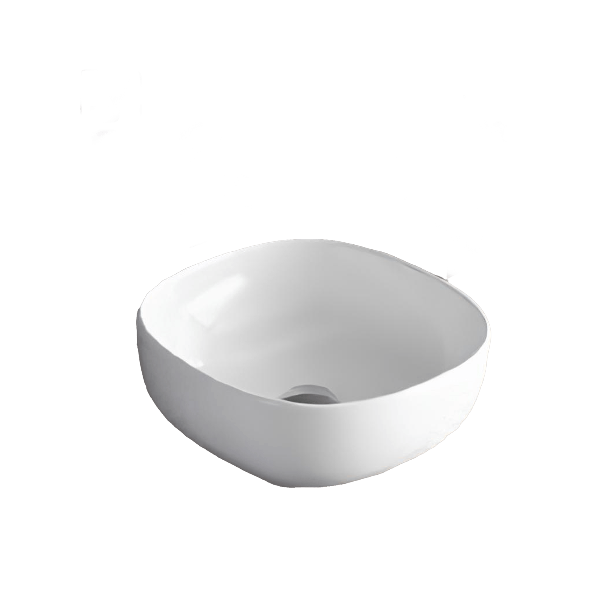 Inox Above Counter Square Basin with Waste 425 x 425 x 145mm White