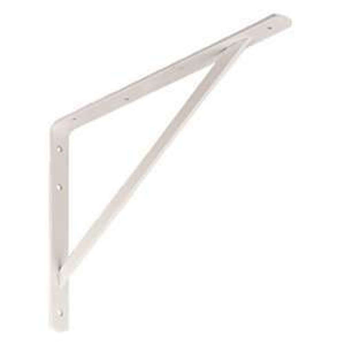 KMT Stay Bracket Z/P 250 x 250 x 20 x 3mm White