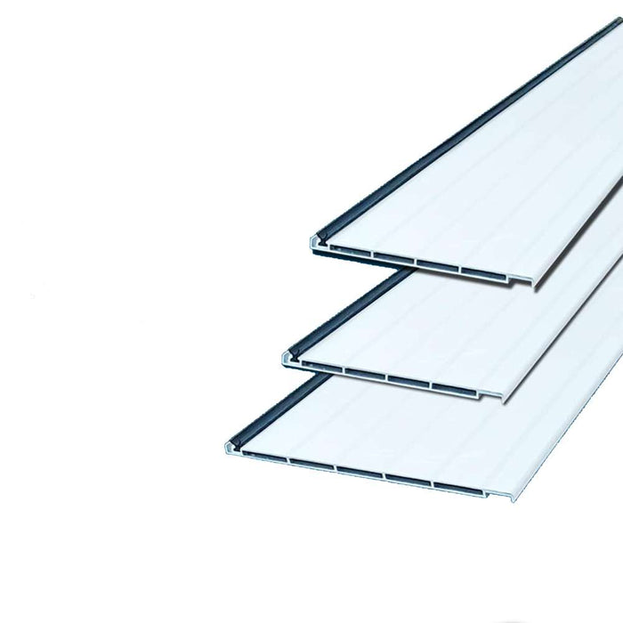 Wind Louvre Blade Alu 4" x 5mm x 5.8m White w/ Backing Rubber