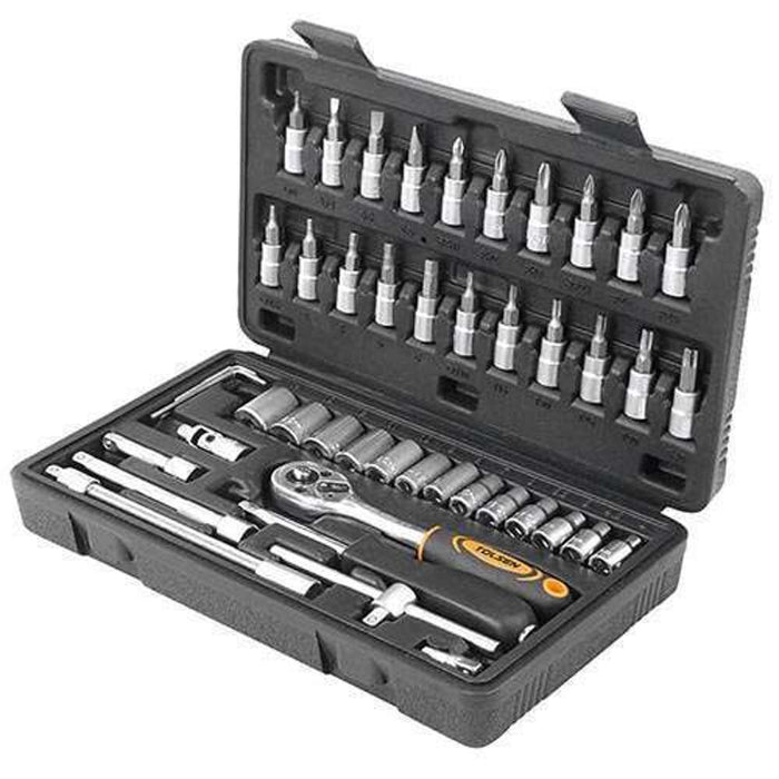 Tolsen Socket Set 46pc 1/4" DR Industrial