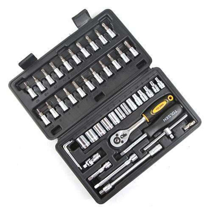 Tolsen Socket Set 46pc 1/4" DR Industrial