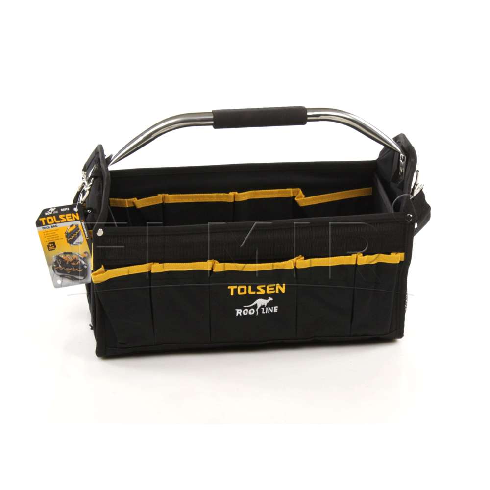 Large Felt Boot Bag Tool Bag Black with Touch Fastener 48 x 15,5 x 25