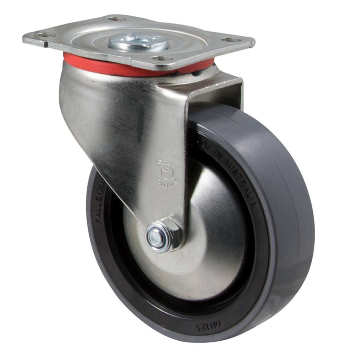 Fallshaw J-Castor 125 x 32mm Grey PU Swivel 300kg