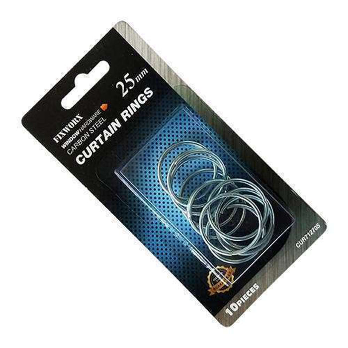 Fixworx Curtain Ring 25mm ZP 10pc