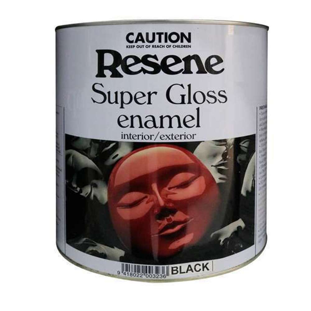 Super Gloss Enamel Black Paint for Wood, Metal. plastic, concrete 100ml