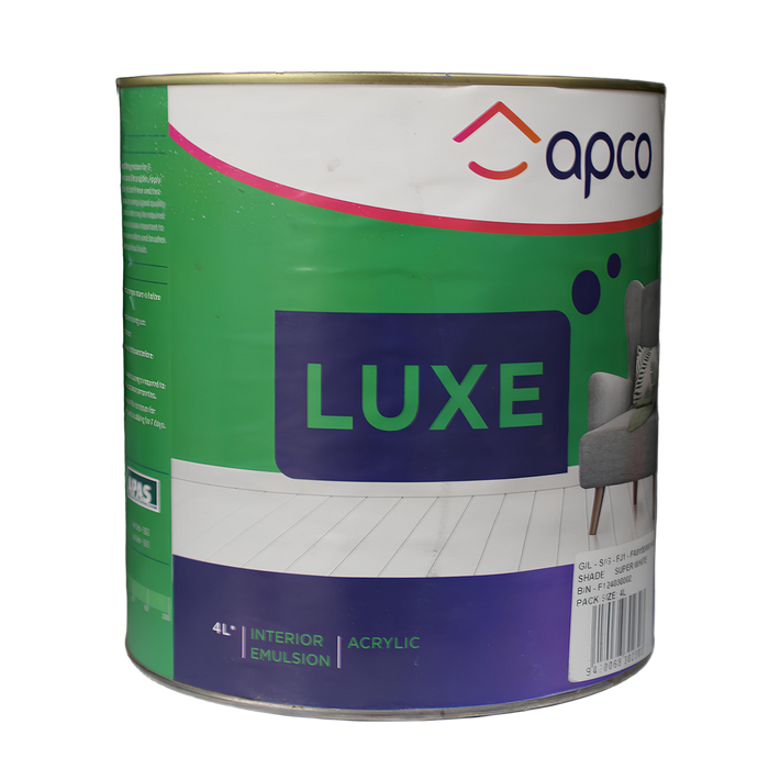 Apco Luxe Semi Gloss Acrylic White 4L