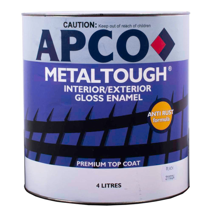 Apco MetalTough Gloss Enamel Chassis Black 4L — Vinod Patel | Home & Living