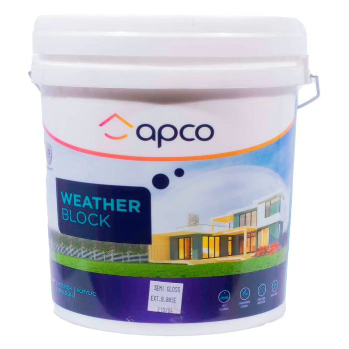 Apco Weatherblock Semi Gloss Acrylic Extra Bright Base 10L