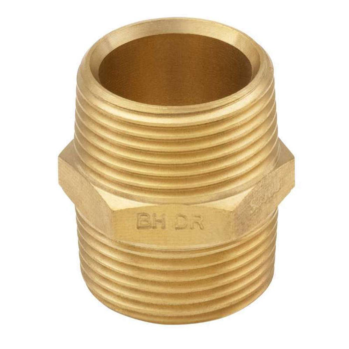 Brass Hex Nipple 25mm