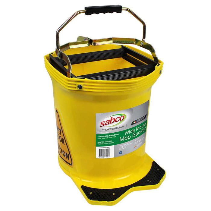 Sabco Wide Mouth Mop Bucket Yellow 16L