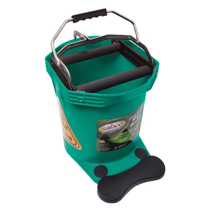 Sabco Wide Mouth Mop Bucket Green/White 16L