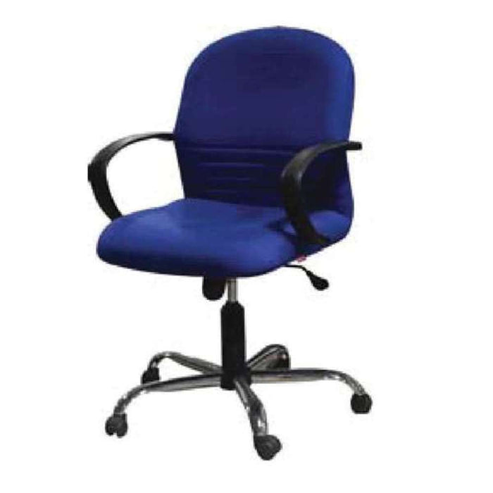 GDS Low Back Chair Blue Chrome Base (120kg Max)