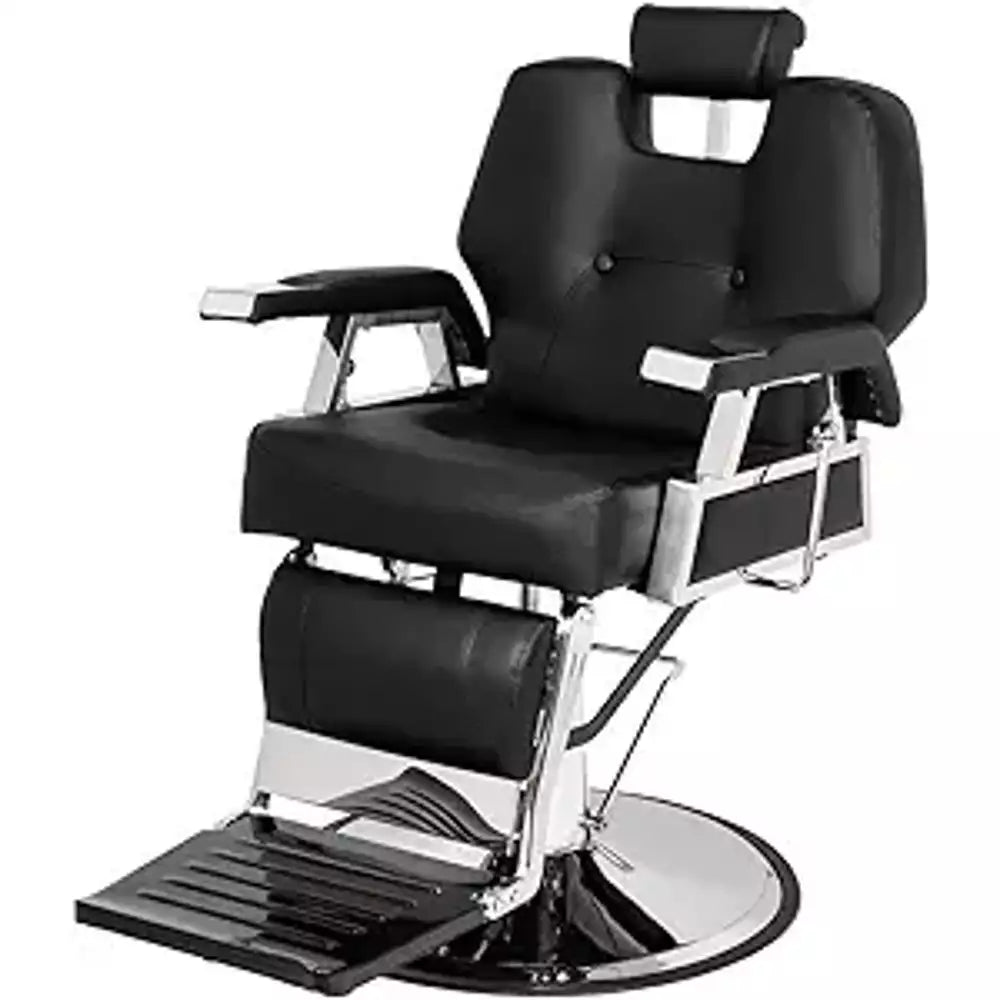 PVC Barber Chair with Stainless Steel Handle & Metal Base — Vinod Patel ...