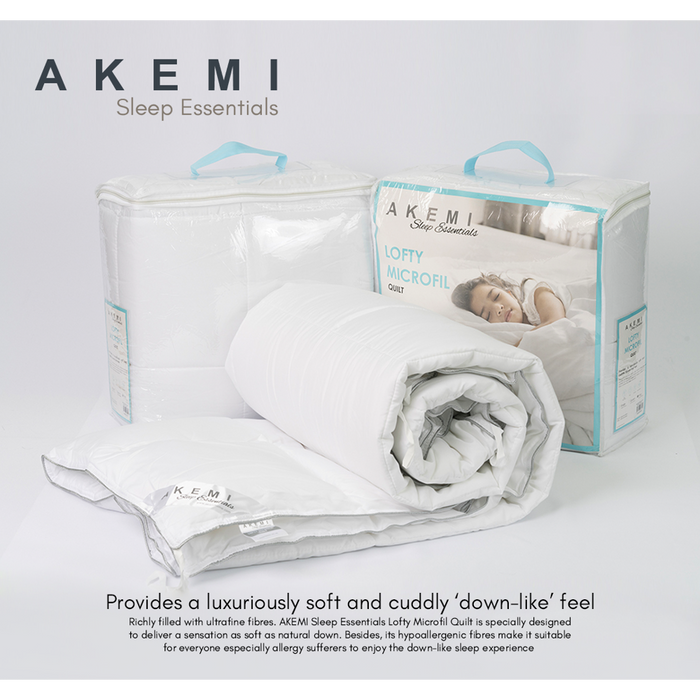 Akemi Sleep Essential Lofty Microfill Quilt Queen