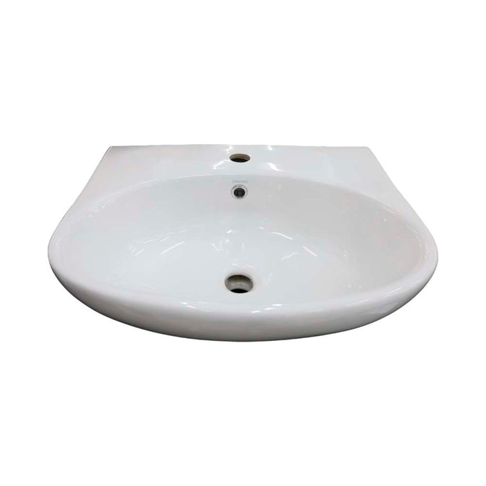 Claytan Pisces Wall Hung Basin 430 x 500mm 1Tap Hole White